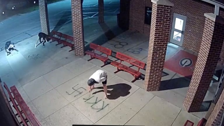 White Teens Caught on Camera Spray Painting Slurs & Swastikas on Campus