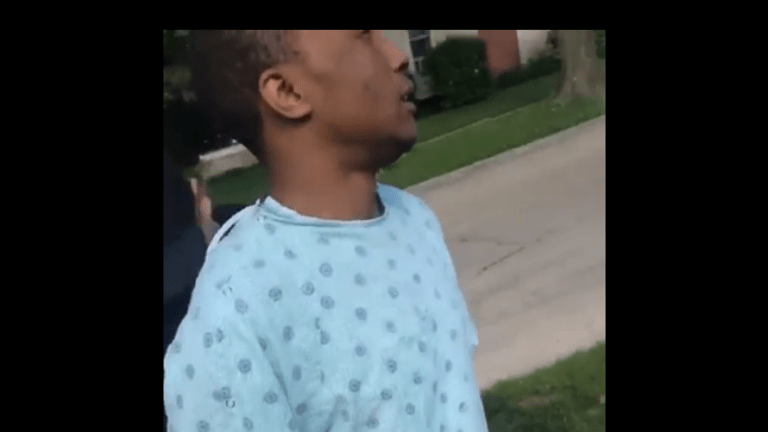 Black man arrested while attached to IV